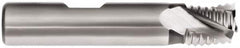 Interstate - 1/2" Diam, Coarse Pitch, 1/2" LOC, 3 Flute Cobalt Roughing Square End Mill - Uncoated, 2-1/2" OAL, 1/2" Shank Diam, Single End, Centercutting - Benchmark Tooling