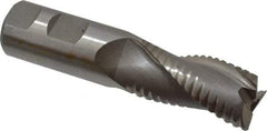 Value Collection - 1" Diam, 2" LOC, 3 Flute Cobalt Roughing & Finishing Square End Mill - Uncoated, 4-1/2" OAL, 1" Shank Diam, Weldon Shank, 30° Helix, Non-Centercutting - Benchmark Tooling