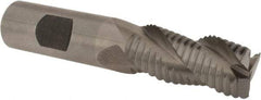 Interstate - 3/4" Diam, Coarse Pitch, 1-5/8" LOC, 3 Flute Cobalt Roughing Square End Mill - Uncoated, 3-7/8" OAL, 3/4" Shank Diam, Single End, Centercutting - Benchmark Tooling