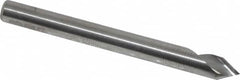 Hertel - 3/16" Head Diam, 3/16" Shank Diam, 1 Flute 60° Solid Carbide Countersink - Benchmark Tooling