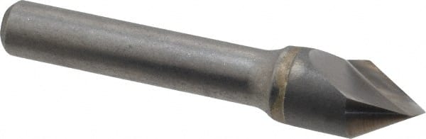 Hertel - 1/2" Head Diam, 3/8" Shank Diam, 1 Flute 60° Solid Carbide Countersink - Benchmark Tooling