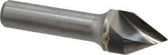 Hertel - 3/4" Head Diam, 1/2" Shank Diam, 1 Flute 60° Solid Carbide Countersink - Benchmark Tooling