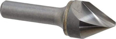 Hertel - 1" Head Diam, 1/2" Shank Diam, 1 Flute 60° Solid Carbide Countersink - Bright Finish, 3" OAL, Single End, Straight Shank, Right Hand Cut - Benchmark Tooling