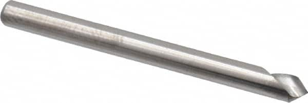 Hertel - 1/8" Head Diam, 1/8" Shank Diam, 1 Flute 82° Solid Carbide Countersink - Benchmark Tooling