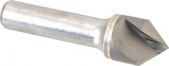 Hertel - 3/4" Head Diam, 1/2" Shank Diam, 1 Flute 82° Solid Carbide Countersink - Benchmark Tooling