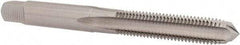 Hertel - 1/4-28 UNF 4 Flute Bright Finish High Speed Steel Straight Flute Standard Hand Tap - Plug, Right Hand Thread, 2-1/2" OAL, H11 Limit, 0.005" Oversize - Exact Industrial Supply