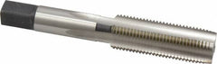 Hertel - M16x1.50 Metric Fine 4 Flute Bright Finish High Speed Steel Straight Flute Standard Hand Tap - Plug, Right Hand Thread, 3-13/16" OAL, D6 Limit - Exact Industrial Supply