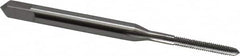 Hertel - M2x0.40 Metric Coarse 6H 3 Flute Bright Finish High Speed Steel Straight Flute Standard Hand Tap - Plug, Right Hand Thread, 1-3/4" OAL, D3 Limit - Exact Industrial Supply