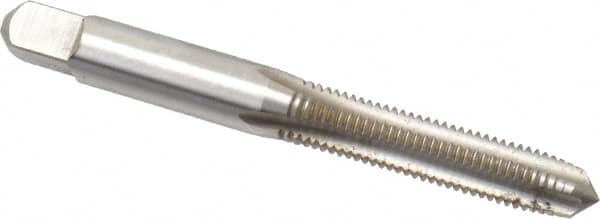 Hertel - M7x1.00 Metric Coarse 4 Flute Bright Finish High Speed Steel Straight Flute Standard Hand Tap - Plug, Right Hand Thread, 2-23/32" OAL, D5 Limit - Exact Industrial Supply