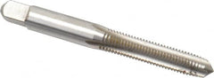 Hertel - M7x1.00 Metric Coarse 4 Flute Bright Finish High Speed Steel Straight Flute Standard Hand Tap - Plug, Right Hand Thread, 2-23/32" OAL, D5 Limit - Exact Industrial Supply