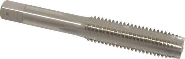 Hertel - M12x1.75 Metric Coarse 6H 4 Flute Bright Finish High Speed Steel Straight Flute Standard Hand Tap - Plug, Right Hand Thread, 3-3/8" OAL, D6 Limit - Exact Industrial Supply