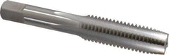 Hertel - M14x2.00 Metric Coarse 6H 4 Flute Bright Finish High Speed Steel Straight Flute Standard Hand Tap - Plug, Right Hand Thread, 3-19/32" OAL, D7 Limit - Exact Industrial Supply