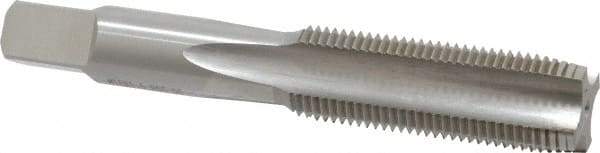 Hertel - M18x1.50 Metric Fine 4 Flute Bright Finish High Speed Steel Straight Flute Standard Hand Tap - Plug, Right Hand Thread, 4-1/32" OAL, D6 Limit - Exact Industrial Supply