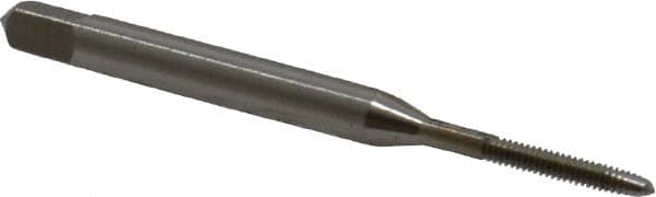 Hertel - #1-64 UNC 3B 2 Flute Bright Finish High Speed Steel Straight Flute Standard Hand Tap - Plug, Right Hand Thread, 1-11/16" OAL, H1 Limit - Exact Industrial Supply