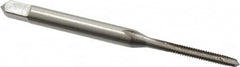 Hertel - #2-56 UNC 2B 3 Flute Bright Finish High Speed Steel Straight Flute Standard Hand Tap - Plug, Right Hand Thread, 1-3/4" OAL, H2 Limit - Exact Industrial Supply
