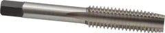 Hertel - 7/16-14 UNC 3 Flute Bright Finish High Speed Steel Straight Flute Standard Hand Tap - Plug, Right Hand Thread, 3-5/32" OAL, H3 Limit - Exact Industrial Supply