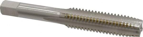 Hertel - 1/2-13 UNC 3B 4 Flute Bright Finish High Speed Steel Straight Flute Standard Hand Tap - Plug, Right Hand Thread, 3-3/8" OAL, H3 Limit - Exact Industrial Supply