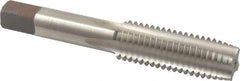 Hertel - 5/8-11 UNC 2B 4 Flute Bright Finish High Speed Steel Straight Flute Standard Hand Tap - Plug, Right Hand Thread, 3-13/16" OAL, H5 Limit - Exact Industrial Supply