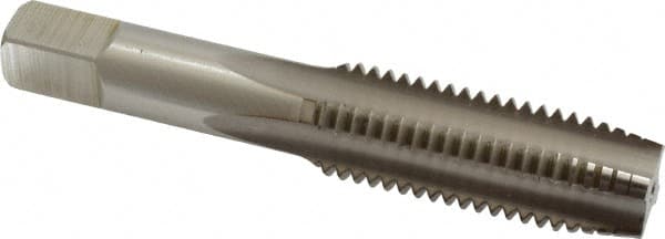 Hertel - 3/4-10 UNC 2B/3B 4 Flute Bright Finish High Speed Steel Straight Flute Standard Hand Tap - Plug, Right Hand Thread, 4-1/4" OAL, H5 Limit - Benchmark Tooling