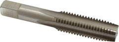 Hertel - 3/4-10 UNC 2B/3B 4 Flute Bright Finish High Speed Steel Straight Flute Standard Hand Tap - Plug, Right Hand Thread, 4-1/4" OAL, H5 Limit - Benchmark Tooling