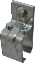 National Mfg. - 300 Lb Capacity, Galvanized, Single Splice Box Rail Bracket - 2" Long, 4-1/2" High, 2-1/4" Wide - Benchmark Tooling