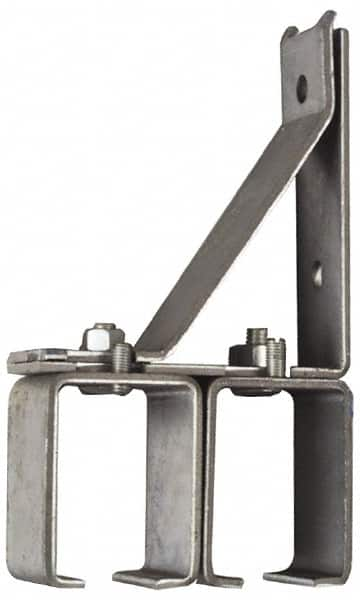 National Mfg. - 300 Lb Capacity, Galvanized, Double Splice Box Rail Bracket - 1-3/4" Long, 8-3/8" High, 4-1/2" Wide - Benchmark Tooling