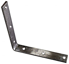 National Mfg. - 8" Long x 1-1/4" Wide, Steel, Corner Brace - Hot-Dipped Galvanized - Benchmark Tooling