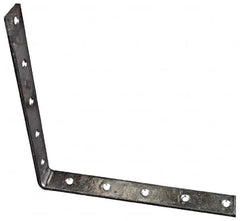 National Mfg. - 10" Long x 1-1/4" Wide, Steel, Corner Brace - Hot-Dipped Galvanized - Benchmark Tooling