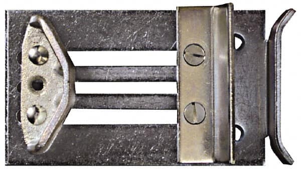 National Mfg. - 2 Panel, Commercial Zinc Plated Steel Floor Guide - Up to 3" Door Thickness - Benchmark Tooling