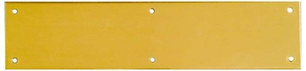 National Mfg. - 3-1/2" Wide x 15" OAL Solid Brass Push Plate - Solid Steel Finish - Benchmark Tooling