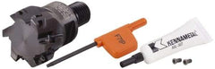 Kennametal - 1-1/2" Cut Diam, 1-1/2" OAL, Indexable Square Shoulder End Mill - M16 Modular Connection, 0° Lead Angle - Benchmark Tooling