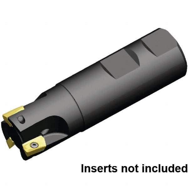 Kennametal - 16mm Cut Diam, 16mm Shank Diam, 74mm OAL, Indexable Square Shoulder End Mill - Weldon Shank, 0° Lead Angle - Benchmark Tooling