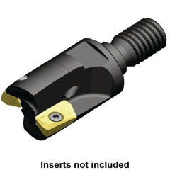 Kennametal - 25mm Cut Diam, 10mm Max Depth of Cut, 32mm OAL, Indexable Square Shoulder End Mill - EC10.., EP10.. Inserts, M12 Modular Connection, 0° Lead Angle, Through Coolant - Benchmark Tooling