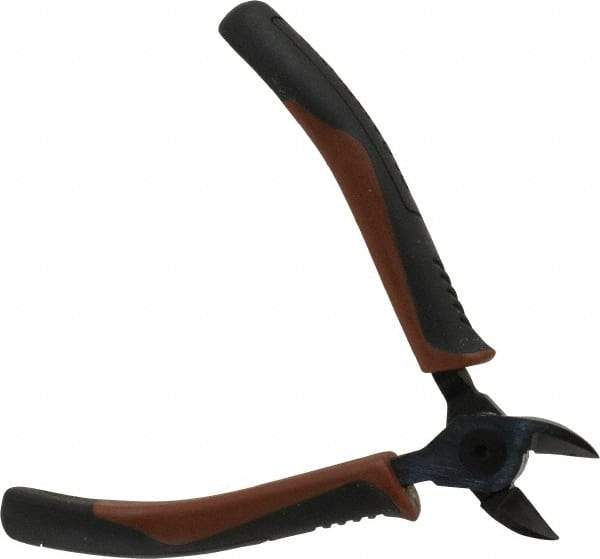 Paramount - 5" OAL, 5/64" Capacity, Semi-Flush Diagonal Cutter - 5/8" Jaw Length, Tapered Head, Plastic Dipped Handle - Benchmark Tooling