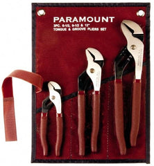 Paramount - 3 Piece Tongue & Groove Plier Set - Comes in Canvas Roll - Benchmark Tooling