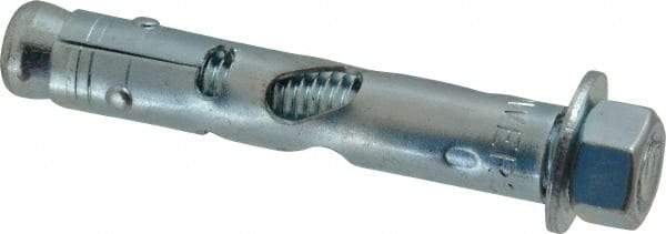 Powers Fasteners - 1/2" Diam, 1/2" Drill, 3" OAL, 1-1/4" Min Embedment Sleeve Concrete Anchor - 1018 Steel, Hex Nut Head, Hex Drive - Benchmark Tooling