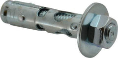 Powers Fasteners - 5/8" Diam, 5/8" Drill, 2-1/4" OAL, Sleeve Concrete Anchor - 1018 Steel, Hex Nut Head, Hex Drive - Benchmark Tooling