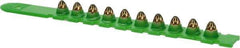 Powers Fasteners - 10 Load, Green, 0.27 Caliber, Power Load Strip Powder Actuated Load - 7" Wide x 2" Deep x 1-1/2" High, For Use with HILTI DX350; HILTI DX36M; HILTI DX451; HILTI DX460; P3500; P3600; PA351; PA3500; RAMSET SA270; VIPER - Benchmark Tooling