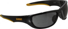 DeWALT - Smoke Lenses, Framed Safety Glasses - Scratch Resistant, Black/Yellow Nylon/Rubber Frame, Size Universal, Wrap Around - Benchmark Tooling