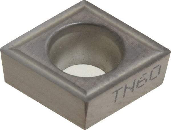 Kyocera - CCGT32.51 Grade TN60 Cermet Turning Insert - TiCN/NbC Finish, 80° Diamond, 3/8" Inscr Circle, 5/32" Thick, 1/64" Corner Radius - Benchmark Tooling