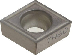 Kyocera - CCGT32.51 Grade TN60 Cermet Turning Insert - TiCN/NbC Finish, 80° Diamond, 3/8" Inscr Circle, 5/32" Thick, 1/64" Corner Radius - Benchmark Tooling