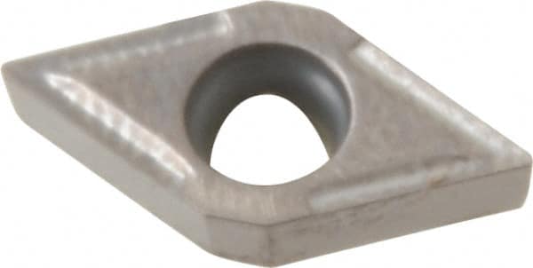 Kyocera - DCGT21.50.5 Grade TN60 Cermet Turning Insert - TiCN/NbC Finish, 55° Diamond, 1/4" Inscr Circle, 3/32" Thick, 0.0079" Corner Radius - Benchmark Tooling