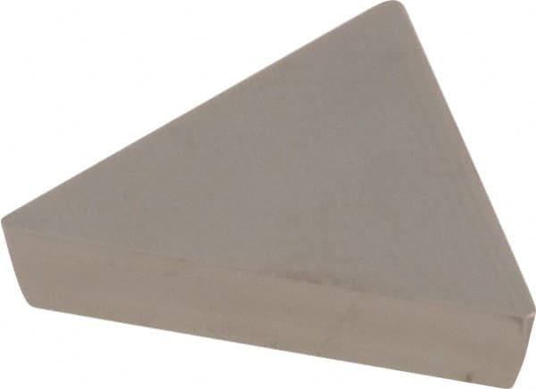 Kyocera - TPG321 Grade TN60 Cermet Turning Insert - TiCN/NbC Finish, 60° Triangle, 3/8" Inscr Circle, 1/8" Thick, 1/64" Corner Radius - Benchmark Tooling