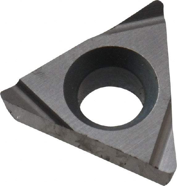 Kyocera - TPGH221 Grade TN60 Cermet Turning Insert - TiCN/NbC Finish, 60° Triangle, 1/4" Inscr Circle, 1/8" Thick, 1/64" Corner Radius - Benchmark Tooling