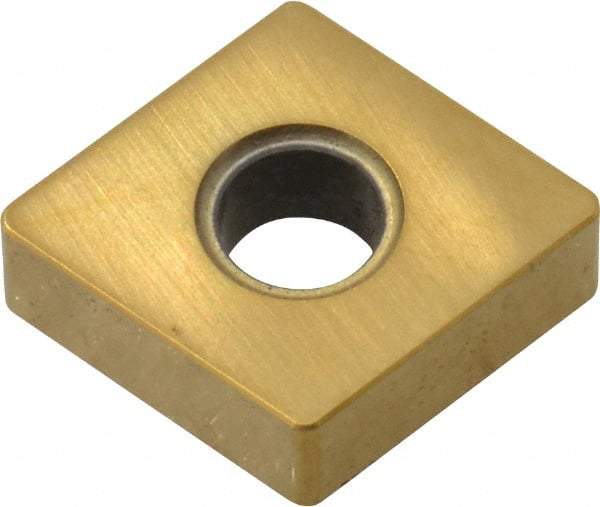 Kyocera - CNGA432 T00625AA Grade A66N Ceramic Turning Insert - Al2O3/TiC/TiN Finish, 80° Diamond, 1/2" Inscr Circle, 3/16" Thick, 1/32" Corner Radius - Benchmark Tooling