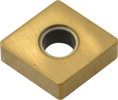 Kyocera - CNGA432 T00625AA Grade A66N Ceramic Turning Insert - Al2O3/TiC/TiN Finish, 80° Diamond, 1/2" Inscr Circle, 3/16" Thick, 1/32" Corner Radius - Benchmark Tooling