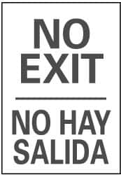 NMC - No Exit, Plastic Exit Sign - 14" Wide x 20" High, English/Spanish - Benchmark Tooling