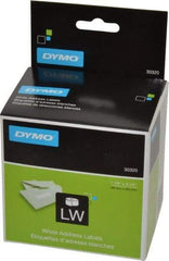 Dymo - 3-1/2" Long, White Die Cut Paper with Semi Perm. Adhesive Shipping Label - For DYMO LabelWriter Printers - Benchmark Tooling