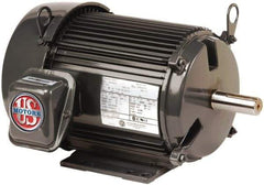 US Motors - 1 Max hp, 3,450 Max RPM, Three Polyphase Electric AC DC Motor - 208-230/460 V Input, Single Phase, 56 Frame, 5/8" Shaft Diam, Rigid Base Mount, ODP Enclosure - Benchmark Tooling