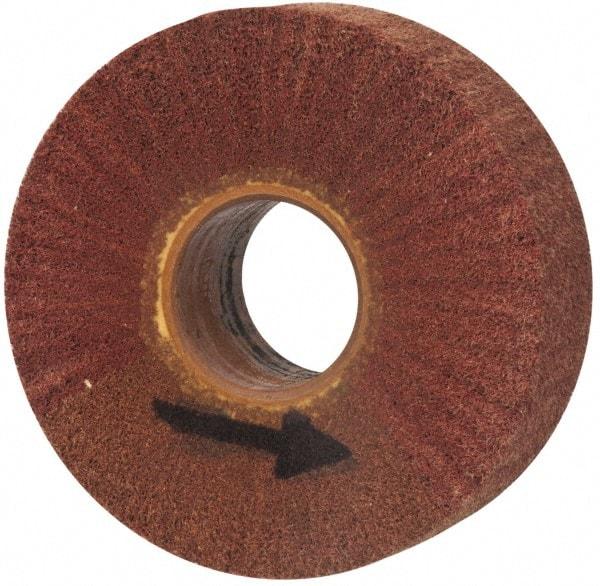 Brite Star - 6" Diam 220 Grit Aluminum Oxide Unmounted Flap Wheel - 2" Hole, 2" Wide, Density 7, Coated, Grade Very Fine, 3,400 Max RPM - Benchmark Tooling